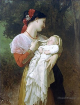 Admiration Maternelle réalisme William Adolphe Bouguereau Peinture à l'huile